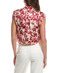 Cinq À Sept Floral Ribbons Sleeveless Marianna Top