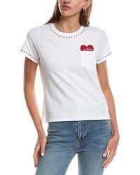 Cinq À Sept Heart Pocket Shrunken T-Shirt