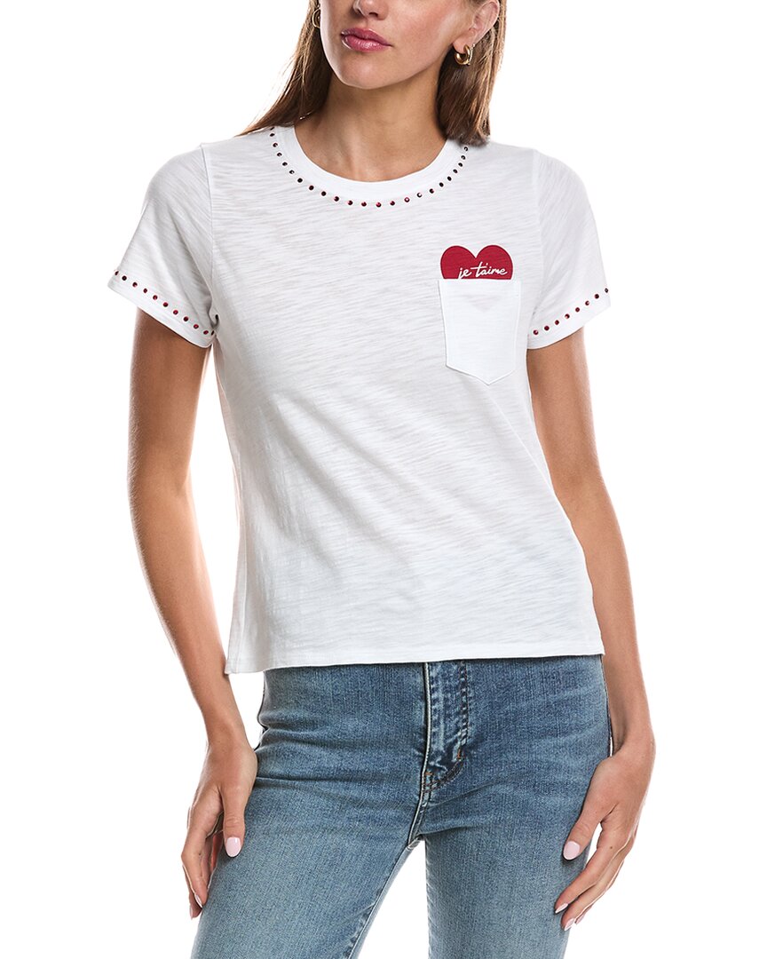 Cinq À Sept Heart Pocket Shrunken T-Shirt