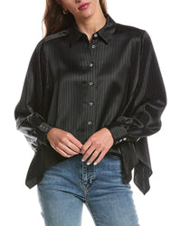 Cinq À Sept Georgia Satin Stripe Gasira Top