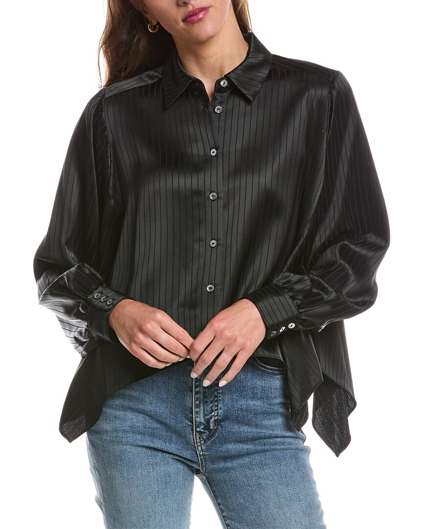 Cinq À Sept Georgia Satin Stripe Gasira Top
