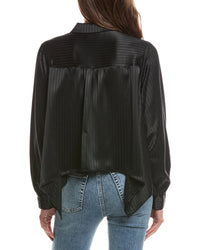 Cinq À Sept Georgia Satin Stripe Gasira Top