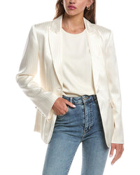 Cinq À Sept Georgia Satin Stripe Cheyenne Blazer