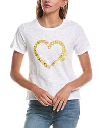 Cinq À Sept Amour Heart Chain Shrunken T-Shirt