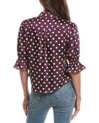 Cinq À Sept Camille Polka Dot Fiona Top