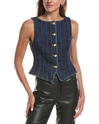 Cinq À Sept Denim Pintuck Camen Vest