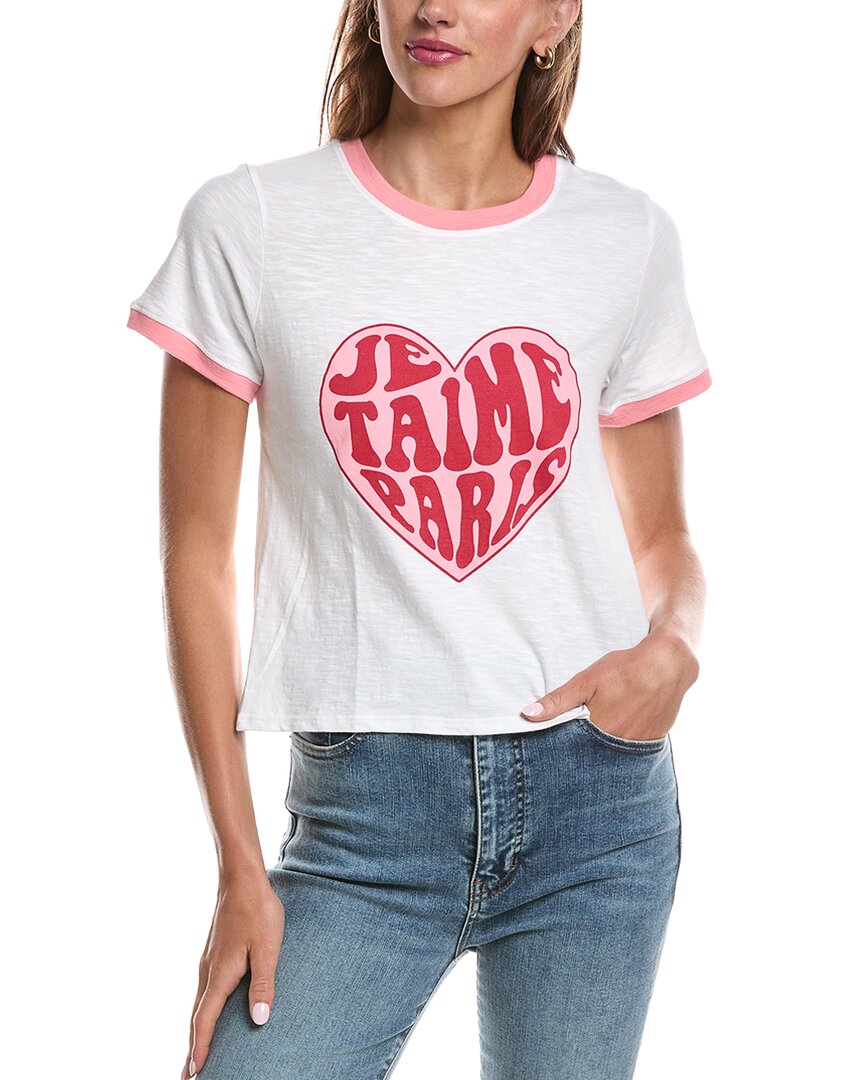 Cinq À Sept Je Taime Paris Shrunken Ringer T-Shirt