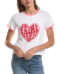 Cinq À Sept Je Taime Paris Shrunken Ringer T-Shirt