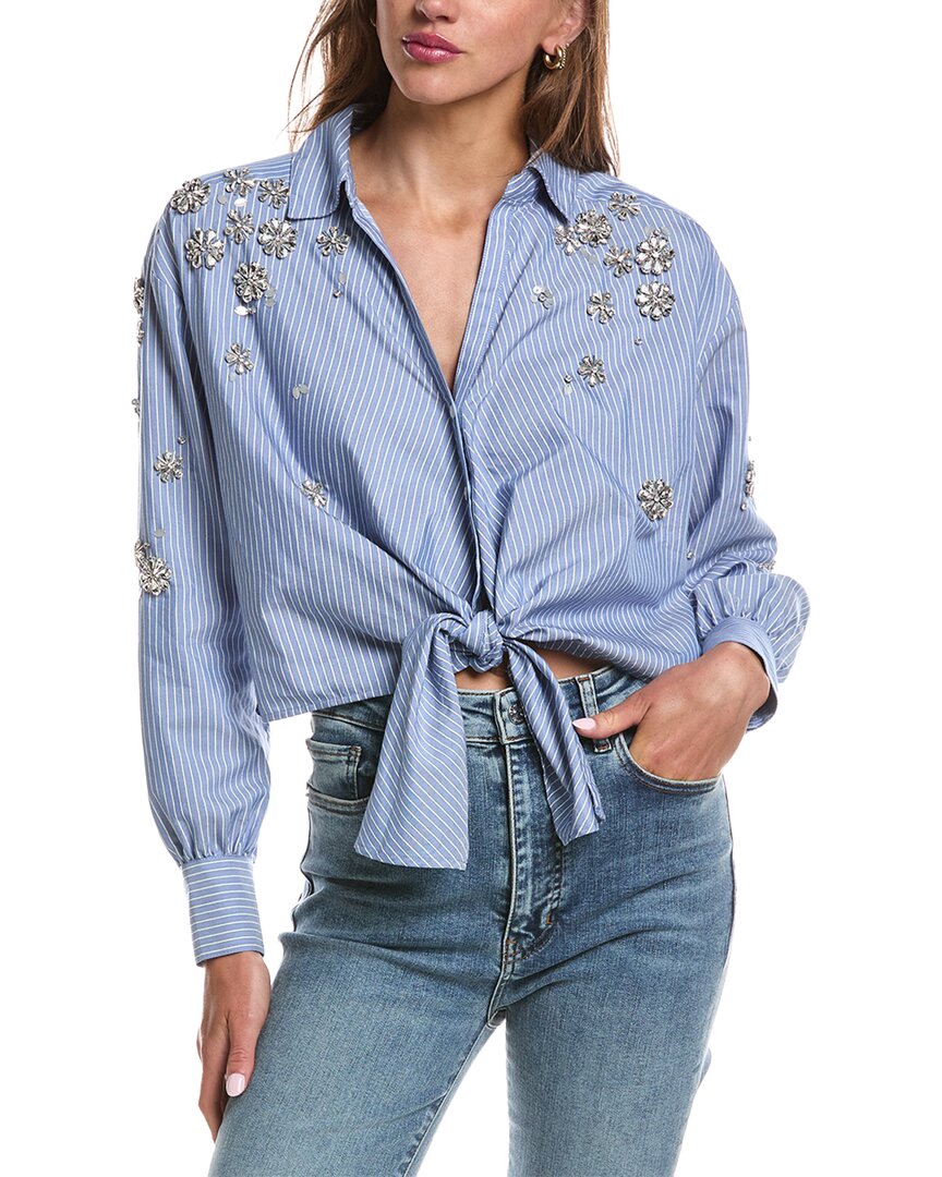 Cinq à Sept Cinq À Sept Lola Stripe Tumbling Flowers Marianna Blouse
