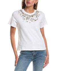 Cinq À Sept Tumbling Flowers Shrunken T-Shirt