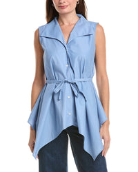 Natori Natori Techno Poplin Handkerchief Hem Shirt
