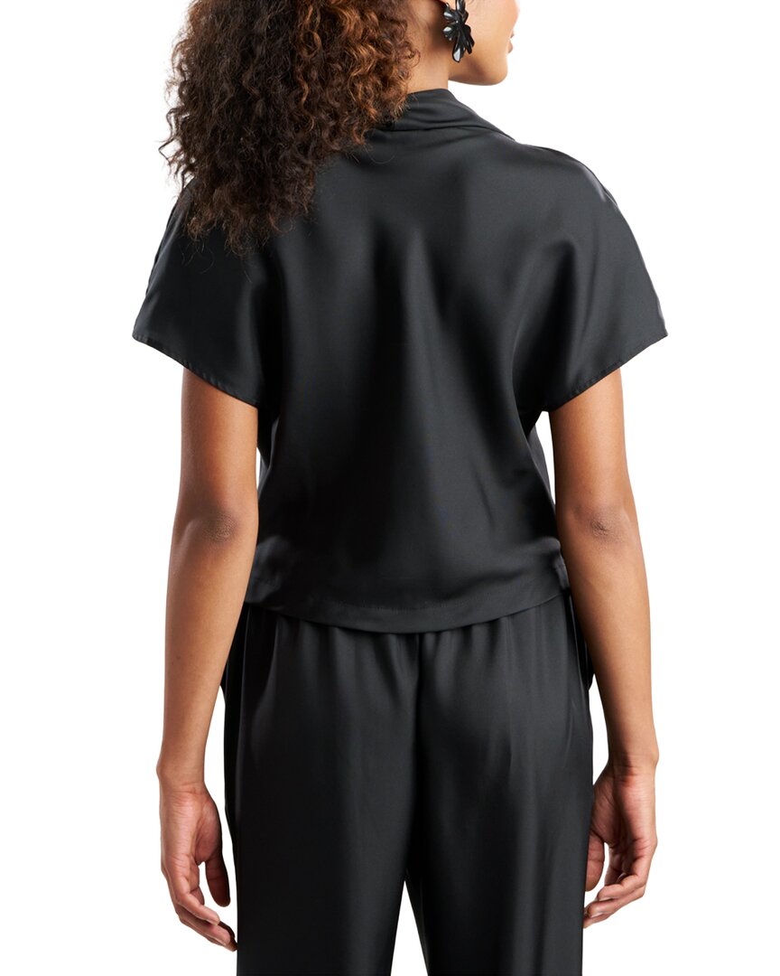 Natori Natori Silk Twill Cowl Neck Top