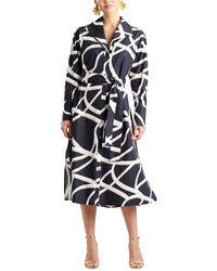 Natori Natori Spiral Taffeta Oversized Shirtdress