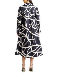 Natori Natori Spiral Taffeta Oversized Shirtdress