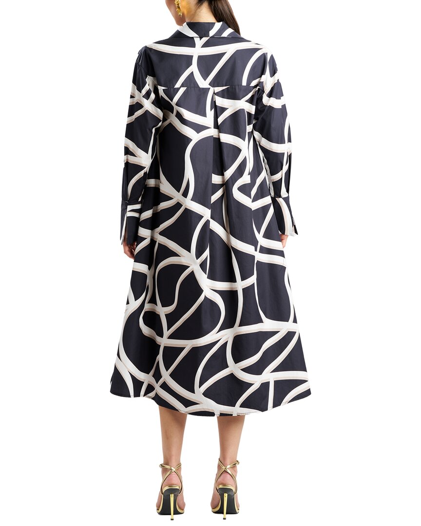 Natori Natori Spiral Taffeta Oversized Shirtdress