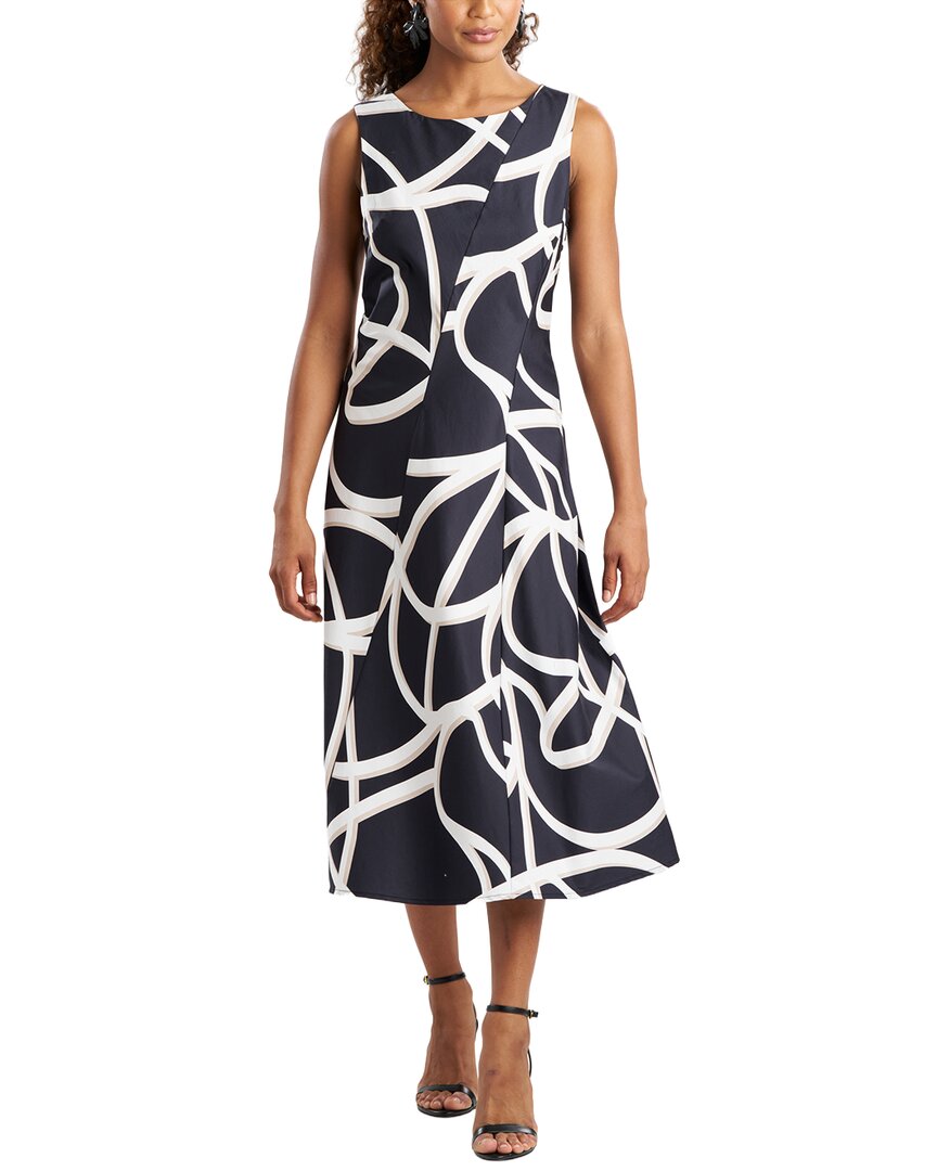 Natori Natori Spiral Taffeta Asymmetric Seam Dress