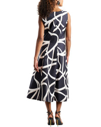 Natori Natori Spiral Taffeta Asymmetric Seam Dress