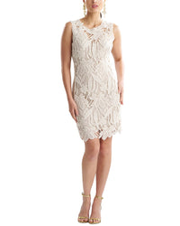 Natori Natori Crochet Lace Sheath Dress