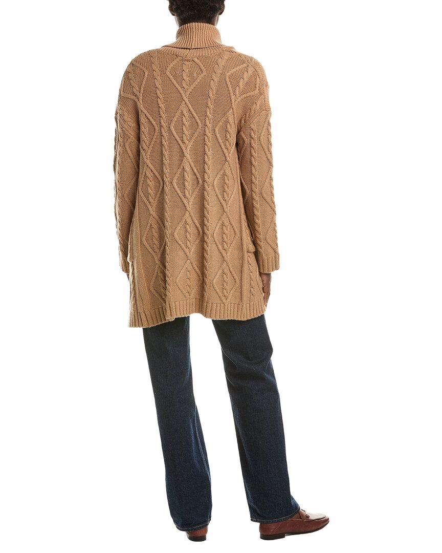525 America 525 America Shawl Collar Cable Wool-Blend Cardigan