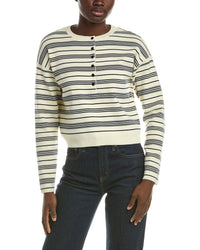 525 America 525 America Stripe Drop Shoulder Henley