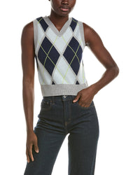 525 America 525 America Argyle Cropped Vest