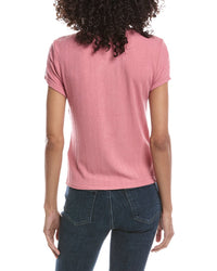 Bernardo Ribbed Button-Up Top