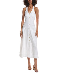 Bernardo Bernardo Linen-Blend Halter Midi Dress