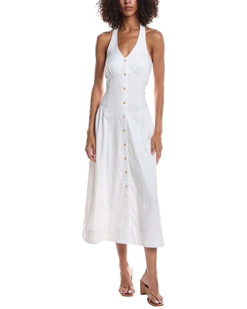 Bernardo Bernardo Linen-Blend Halter Midi Dress