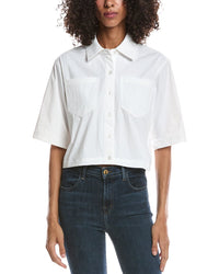 Bernardo Bernardo Cropped Button Down Shirt