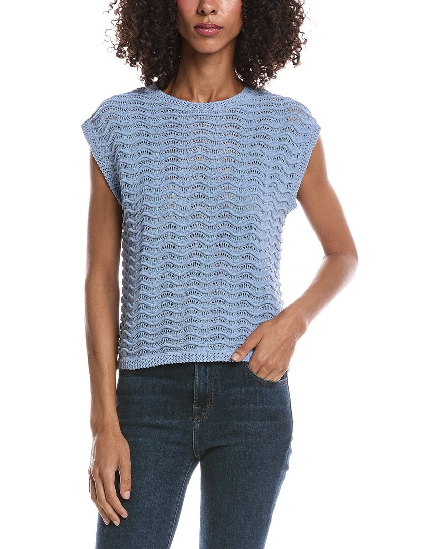 Bernardo Bernardo Knitted Wave Pointelle Boxy Shell