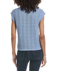Bernardo Bernardo Knitted Wave Pointelle Boxy Shell