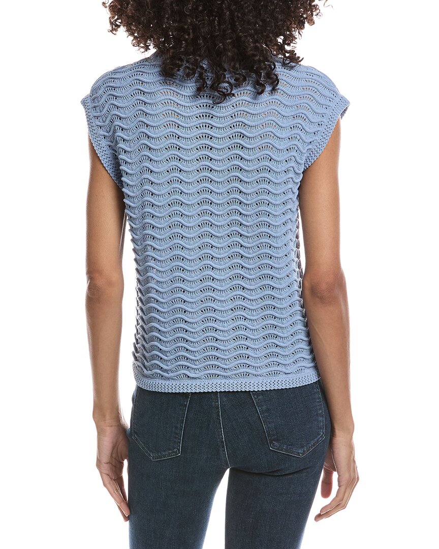 Bernardo Bernardo Knitted Wave Pointelle Boxy Shell