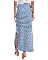 Bernardo Bernardo Knitted Wave Pointelle Midi Skirt