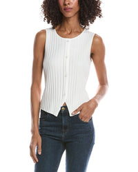Bernardo Bernardo Button Up Rib Knit Vest
