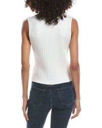 Bernardo Bernardo Button Up Rib Knit Vest
