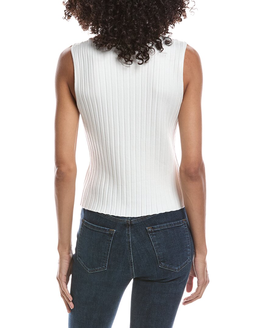 Bernardo Bernardo Button Up Rib Knit Vest