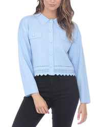 Rain + Rose Collar Cardigan