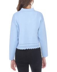 Rain + Rose Collar Cardigan