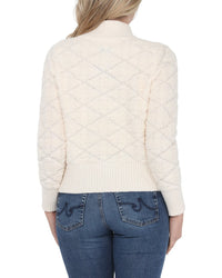 Rain + Rose Rain + Rose Full Zip Up Sweater
