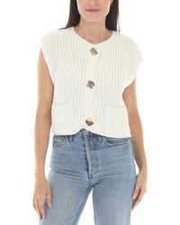 Rain + Rose Rain + Rose Cap Sleeve Cardigan