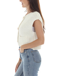 Rain + Rose Rain + Rose Cap Sleeve Cardigan