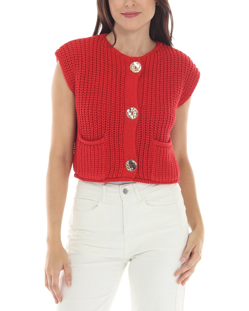 Rain + Rose Rain + Rose Cap Sleeve Cardigan