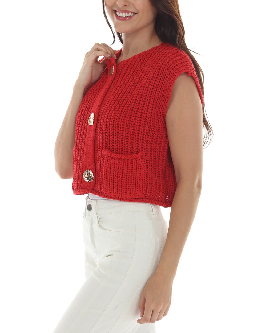 Rain + Rose Rain + Rose Cap Sleeve Cardigan