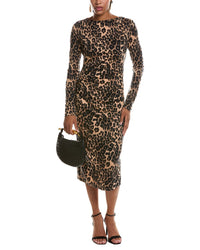 Diane von Furstenberg Diane Von Furstenberg Darrius Long Sleeve Wool-Blend Midi Dress