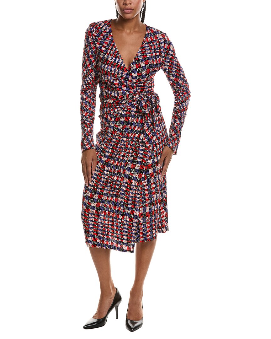 Diane von Furstenberg Diane Von Furstenberg Paisley Long Sleeve Wrap Dress