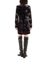 FARM Rio Farm Rio Arabesque Mix Scarves Black Wrap Mini Dress