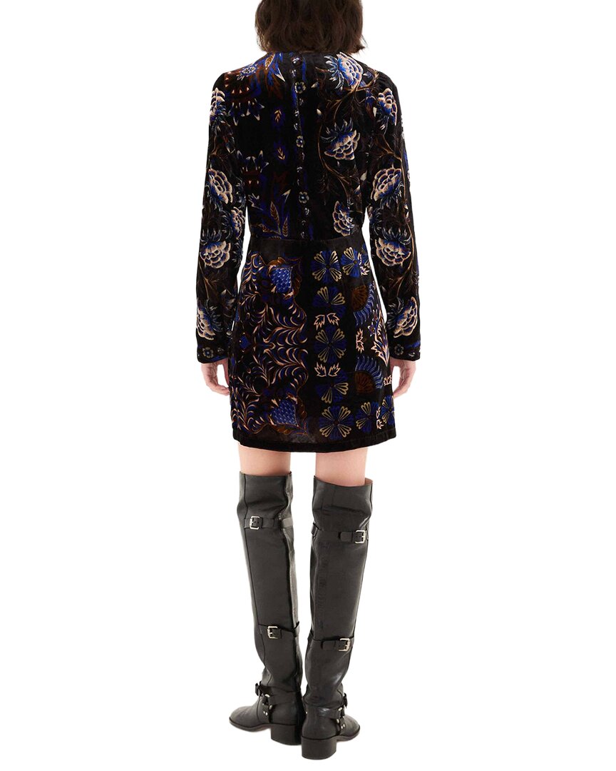 FARM Rio Farm Rio Arabesque Mix Scarves Black Wrap Mini Dress