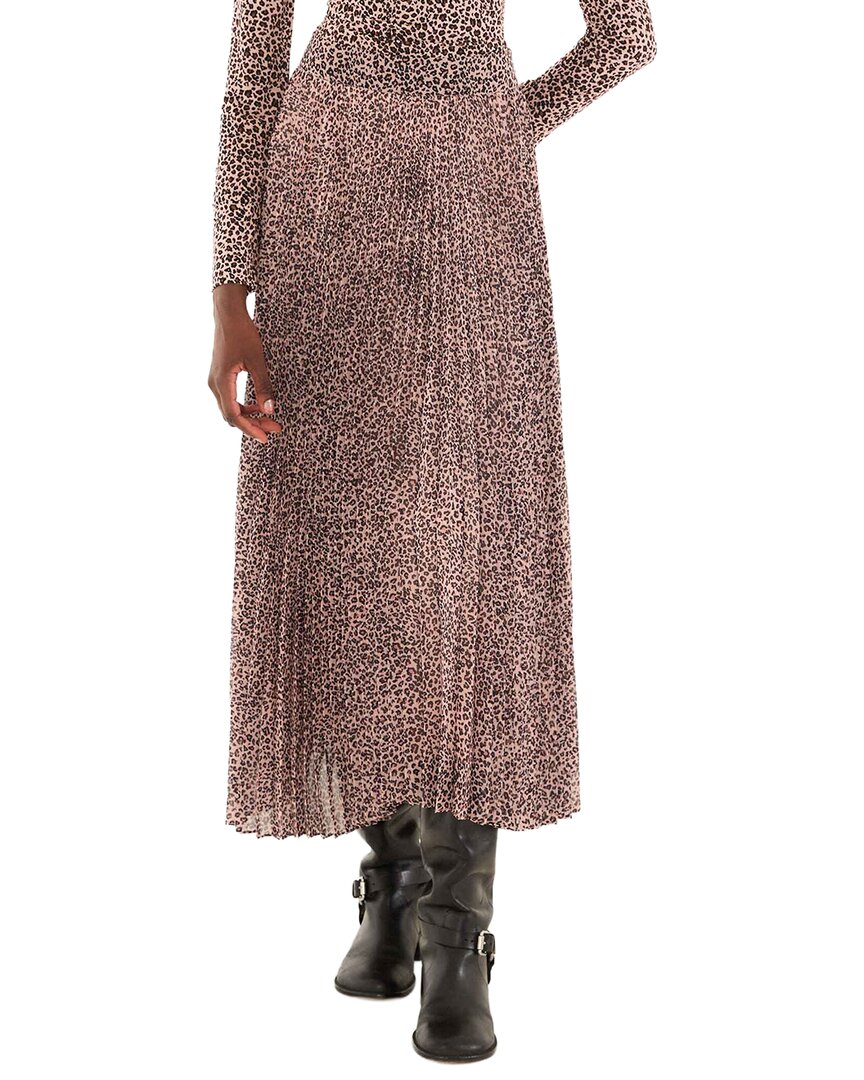FARM Rio Farm Rio Baby Leopard Pink Pleated Maxi Skirt