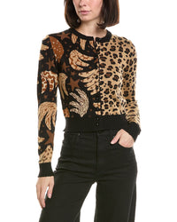 FARM Rio Farm Rio Banana Leopard Mixed Cardigan