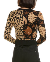 FARM Rio Farm Rio Banana Leopard Mixed Cardigan